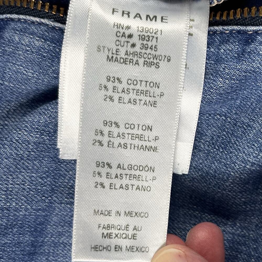 FRAME Denim Womens Ali High Rise Cigarette Jeans Medium Wash Stretch Size 26 - Picture 12 of 13